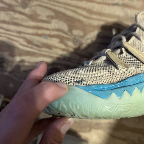 NIKE KYRIE 7 (GS) "RIPPLE" GRAIN BROWN-AQUAMARI SZ 5.5Y CT4080-207 - Picture 4 of 11